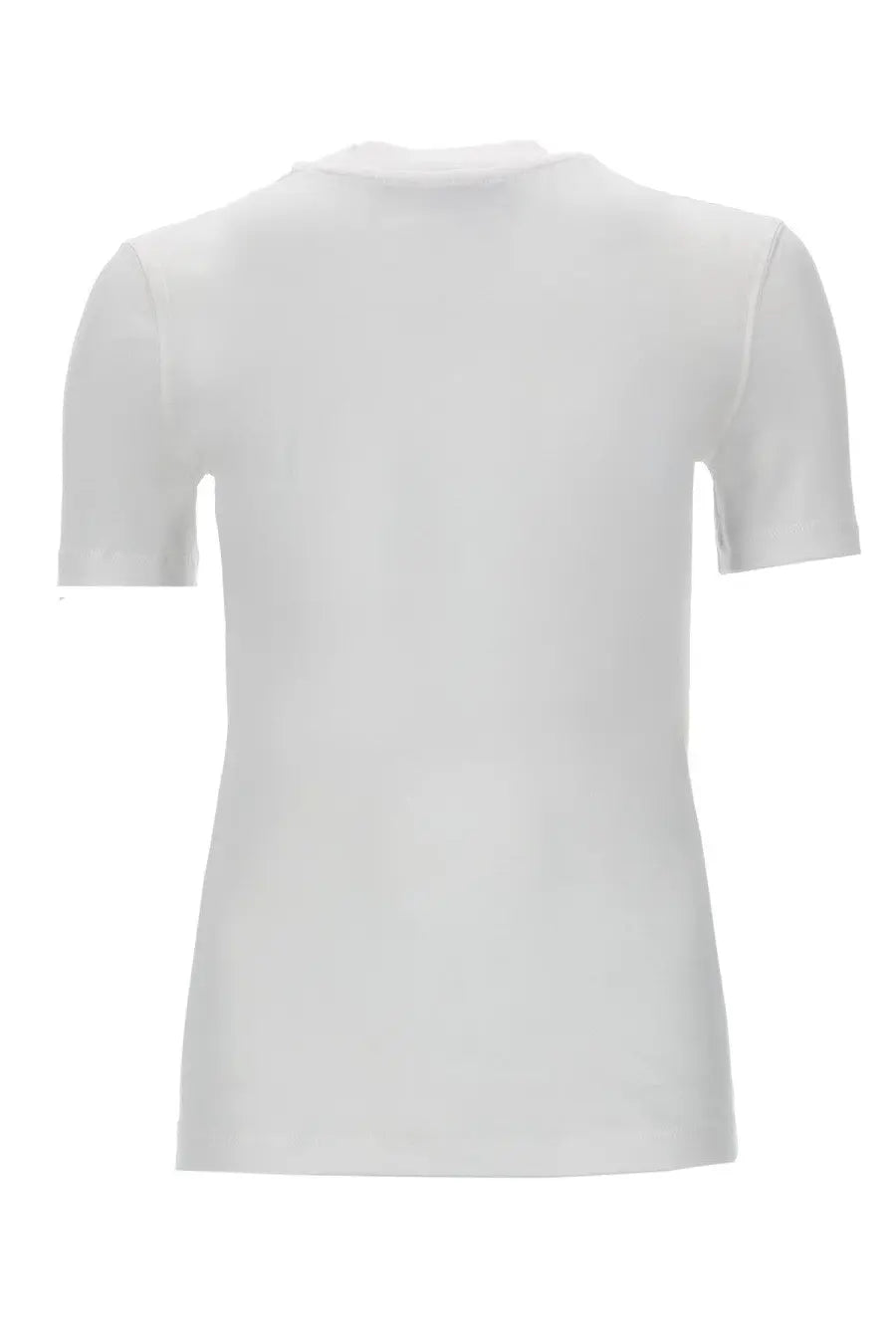 White short-sleeved Versace Jeans Couture women’s t-shirt with simple crew neck design in cotton material