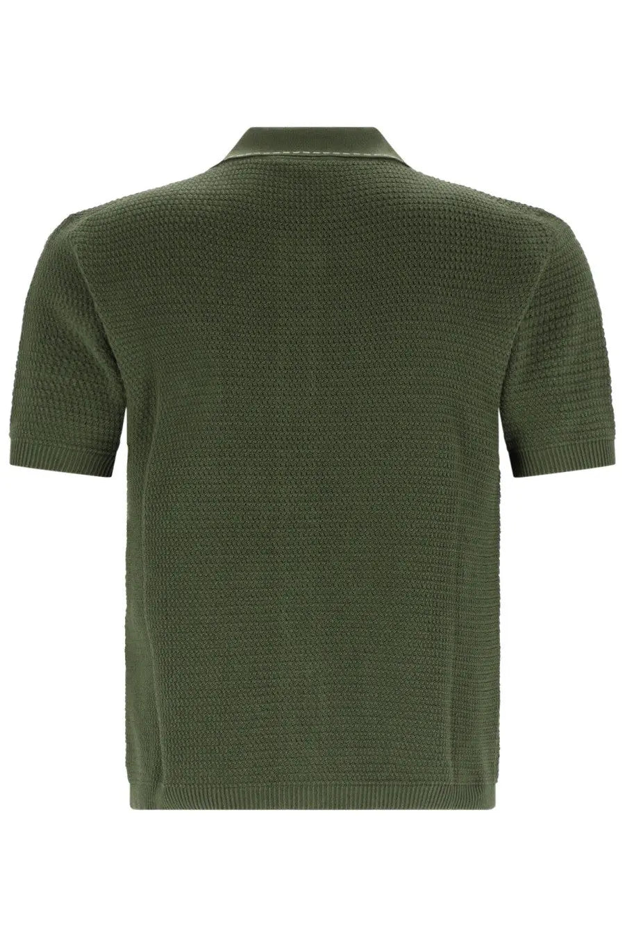 Versace Men's Knit Cotton Shirt Green, view 3