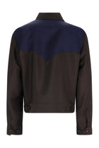 Versace Men's Zip Wool Mohair Jacket Brown, view 3