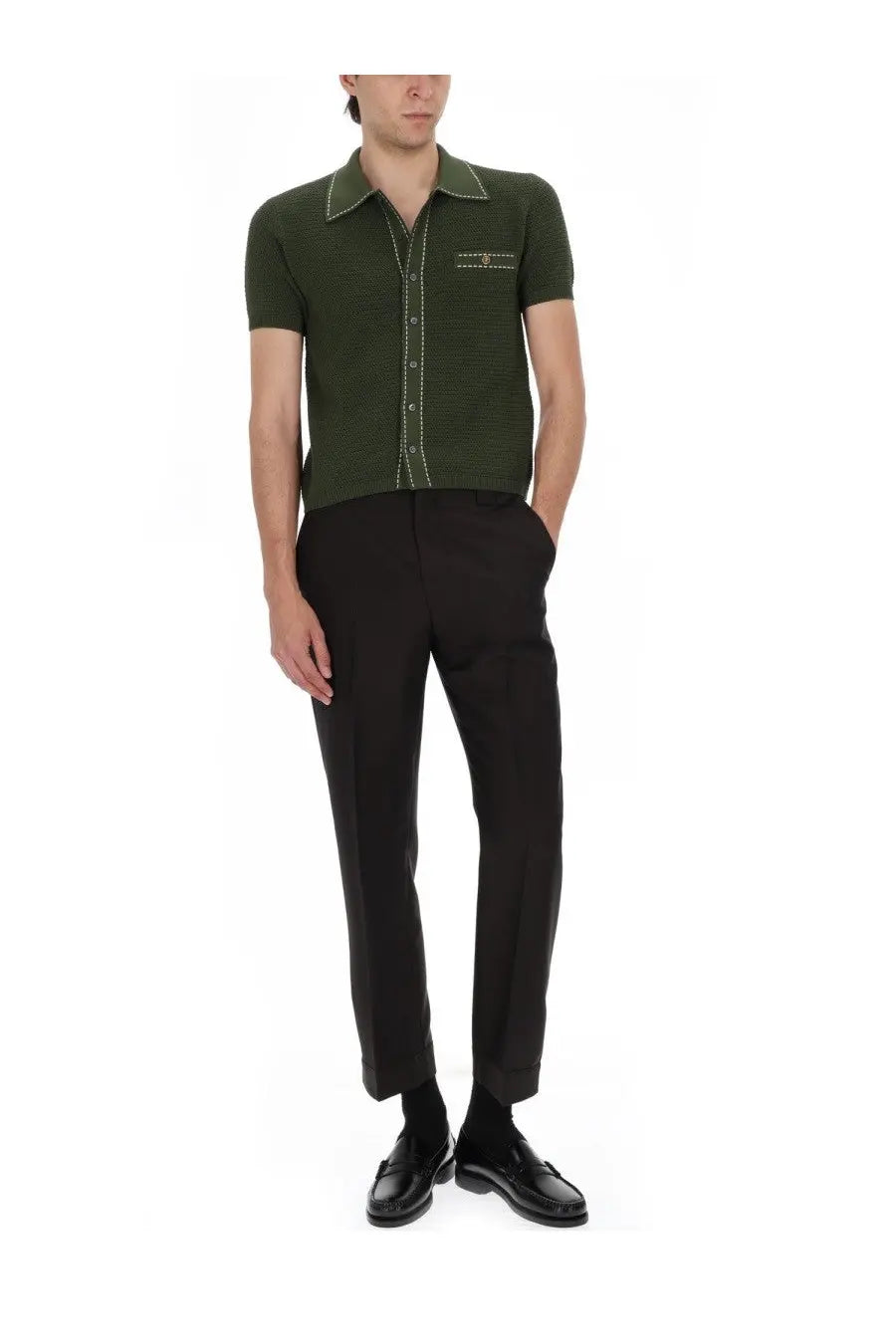 Versace Men's Wool Mohair Trousers Brown, view 2