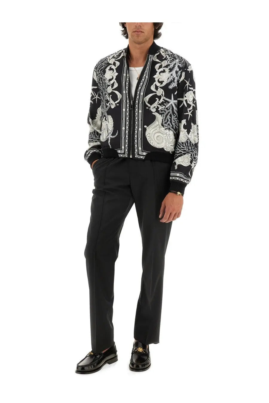 Versace Men's Reversible Baroque Sea Jacket Multicolor, view 2