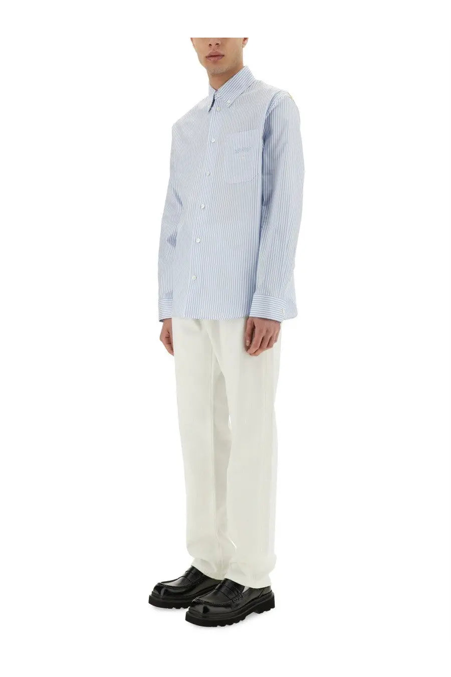 Versace Men's Striped Shirt Blue, view 2