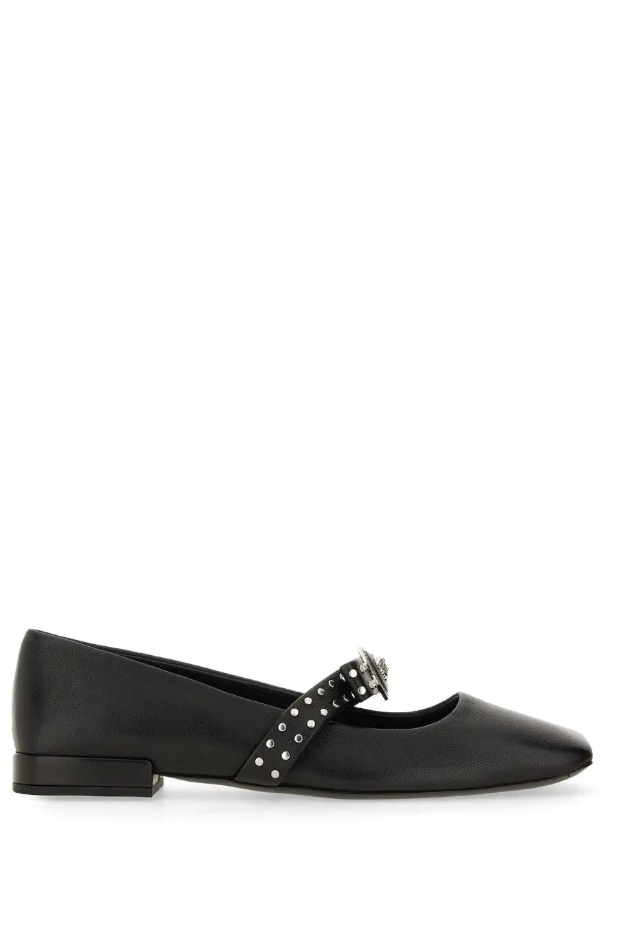 Versace Women's Gianni Ribbon Ballet Flats Black