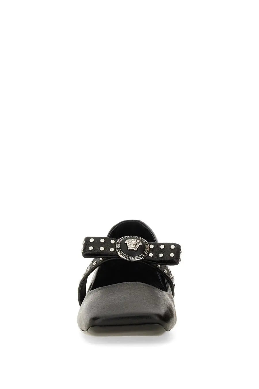 Versace Women's Gianni Ribbon Ballet Flats Black, view 8