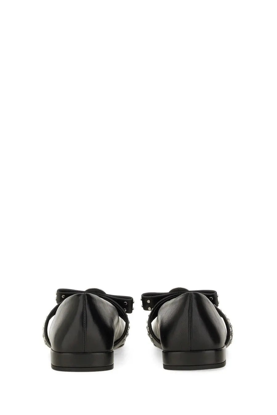 Versace Women's Gianni Ribbon Ballet Flats Black, view 7