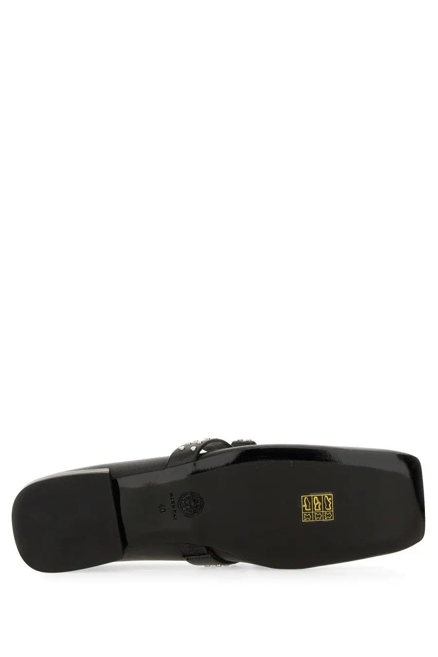 Versace Women's Gianni Ribbon Ballet Flats Black, view 10