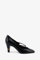 Versace Women's Criss Cross Medallion Leather Pumps Black