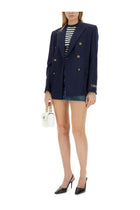 Versace Women's Double Breasted Blazer Blue, view 2