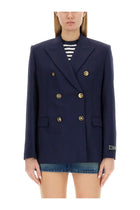 Versace Women's Double Breasted Blazer Blue