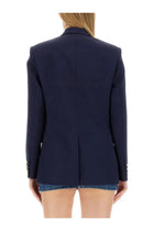 Versace Women's Double Breasted Blazer Blue, view 3