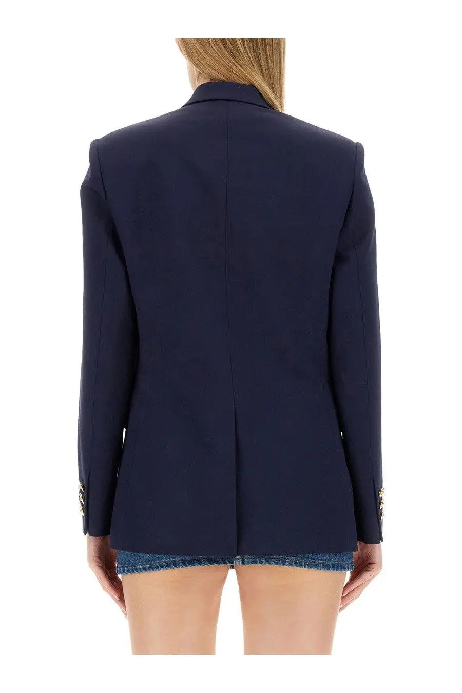 Versace Women's Double Breasted Blazer Blue, view 3