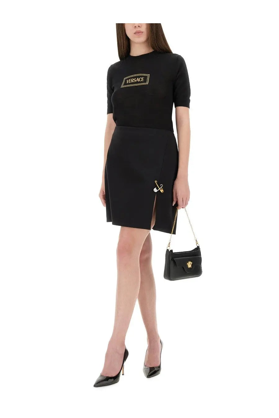 Versace Women's Knit Shirt Black, view 2