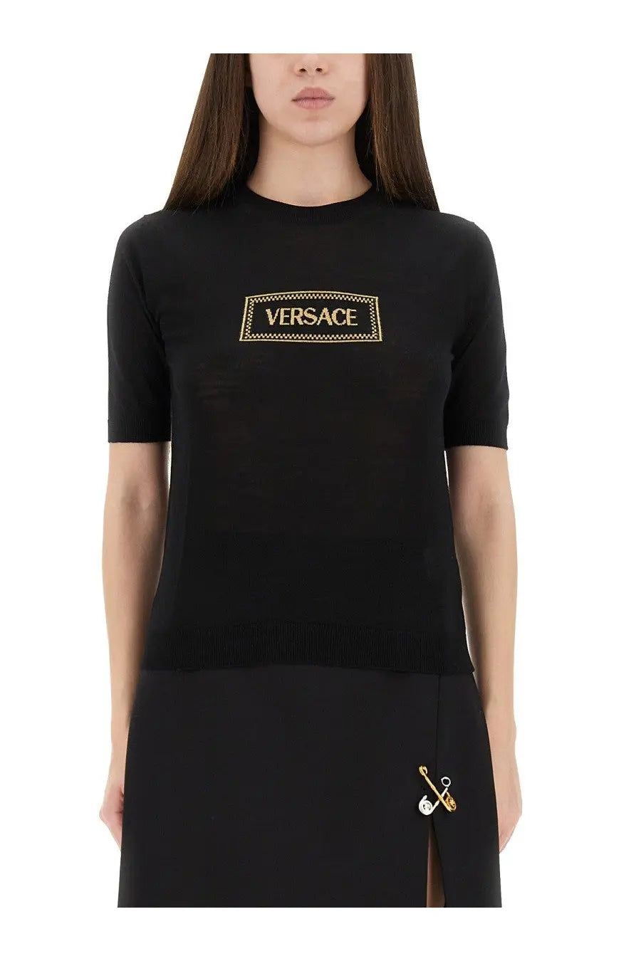 Versace Women's Knit Shirt Black
