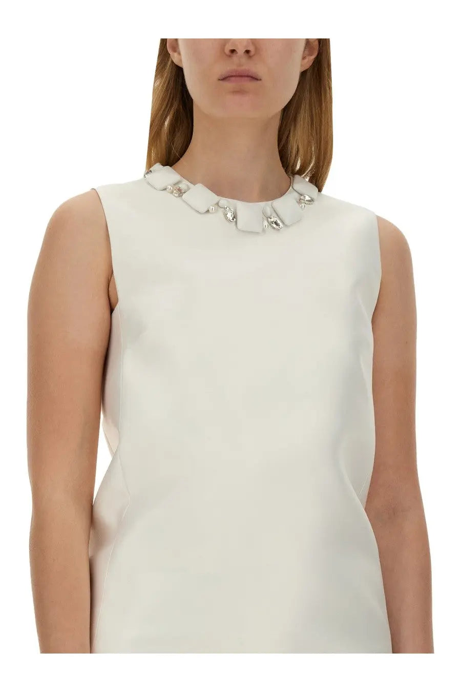Versace Women's Mini Duchesse Dress White, view 4