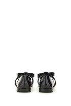 Versace Women's Patent Leather Ballet Flats Gianni Ribbon Black, view 3