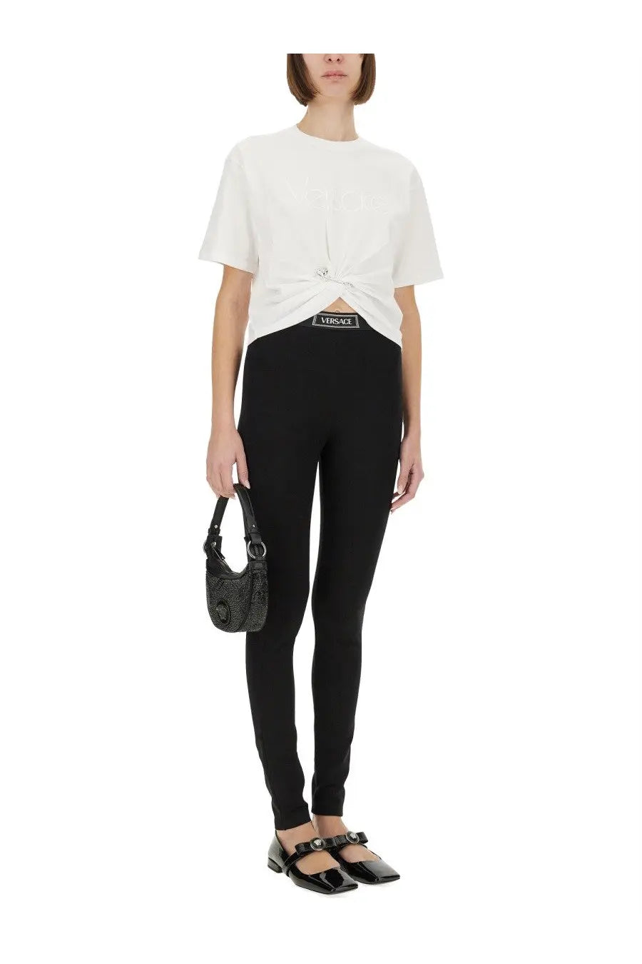 Versace Women's RE Edition Safety Pin Shirt White, view 2