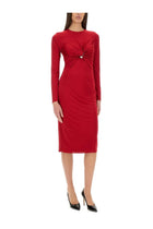 Versace Women's Safety Pin Midi Dress Red, view 2