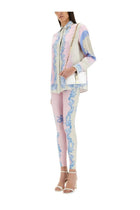 Versace Women's Silk Shirt Cameo Blue, view 2