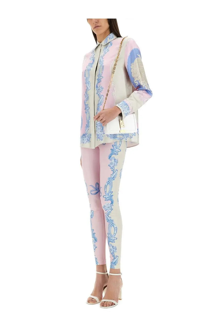 Versace Women's Silk Shirt Cameo Blue, view 2