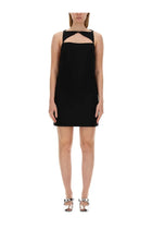 Versace Women's Wool Blend Straight Mini Dress Black