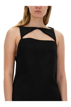 Versace Women's Wool Blend Straight Mini Dress Black, view 4