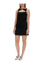 Versace Women's Wool Blend Straight Mini Dress Black, view 2