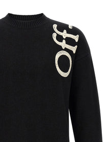 Off-White Vertical Bookish Sweater White