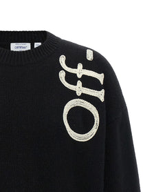 Off-White Vertical Bookish Sweater White