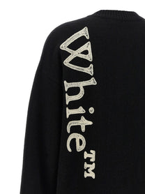 Off-White Vertical Bookish Sweater White