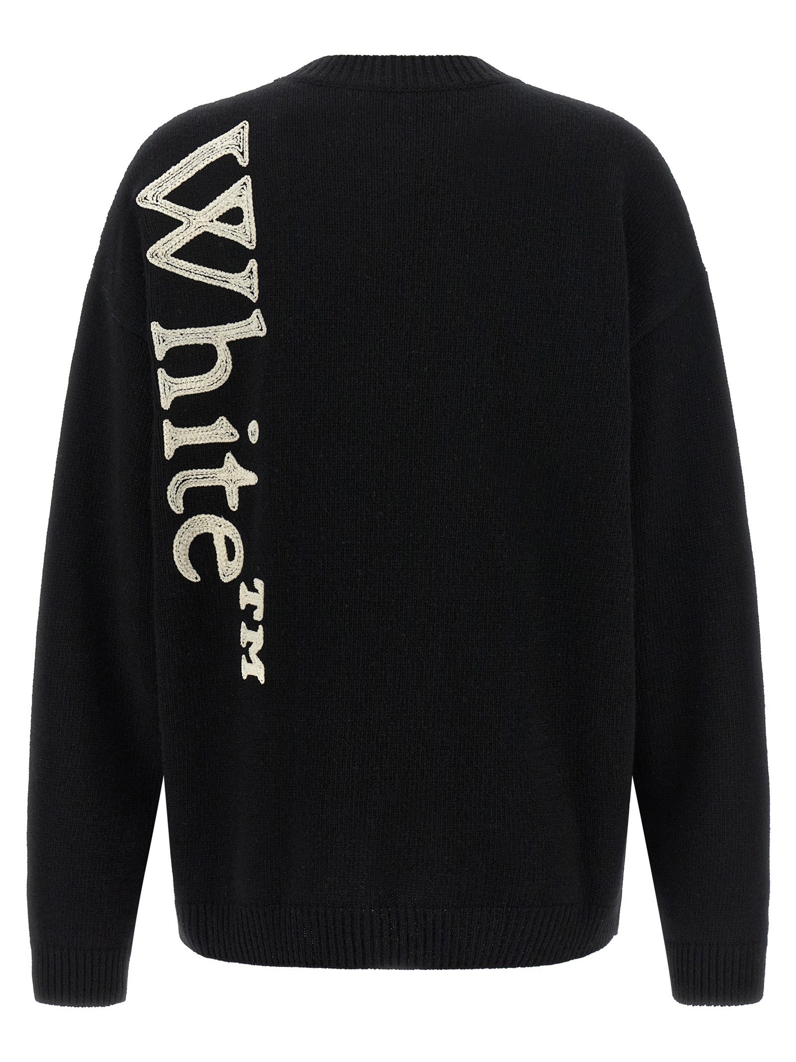Off-White Vertical Bookish Sweater White