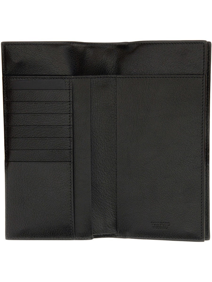 Tom Ford Women's Vertical Leather Wallet Black