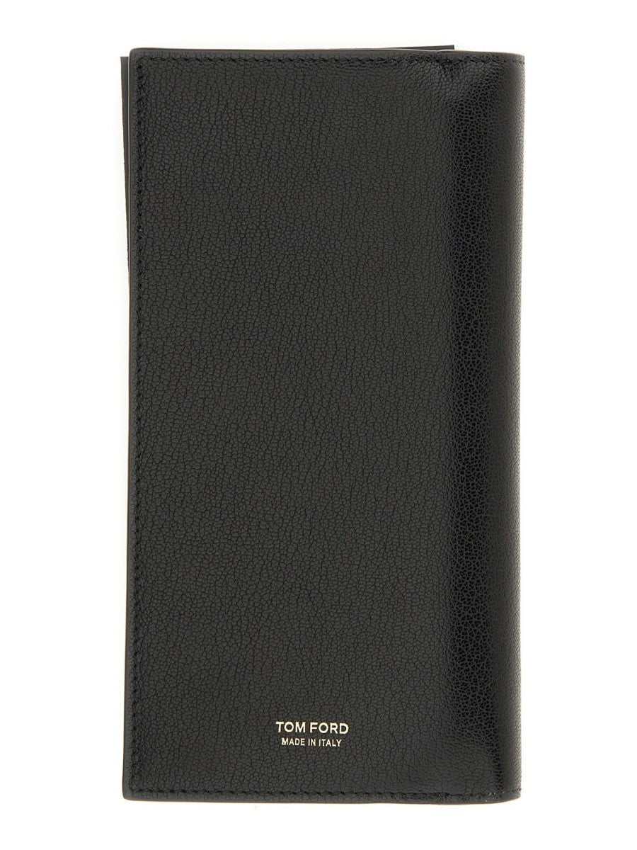 Tom Ford Women's Vertical Leather Wallet Black