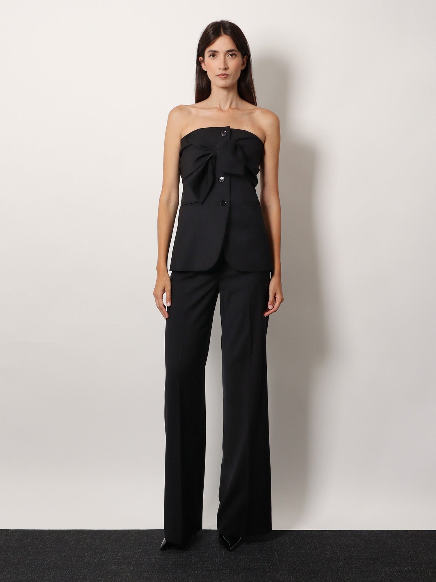 Max Mara Women's Veruska Virgin Wool Top Black