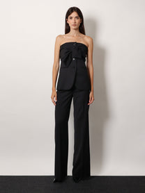 Max Mara Women's Veruska Virgin Wool Top Black