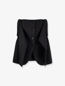Max Mara Women's Veruska Virgin Wool Top Black