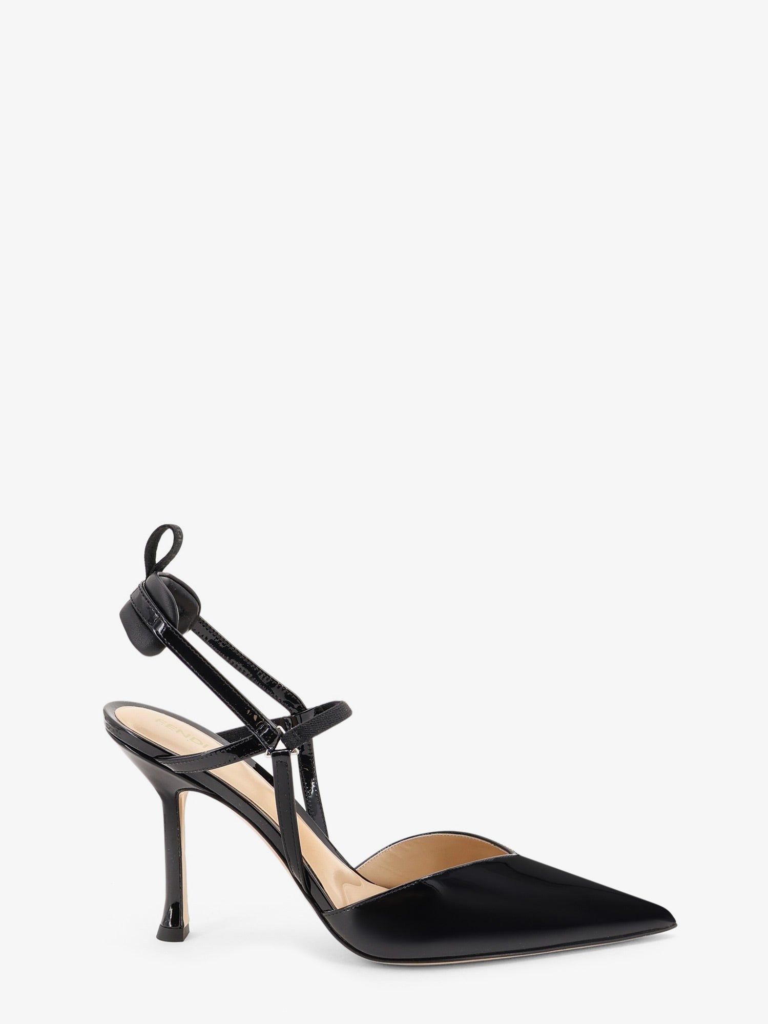 Fendi Women's Very Colibrì Patent Leather Slingback Black