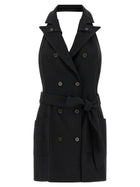 Elisabetta Franchi Vest Dress Black