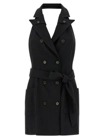 Elisabetta Franchi Vest Dress Black