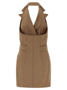 Elisabetta Franchi Vest Dress Beige, view 2