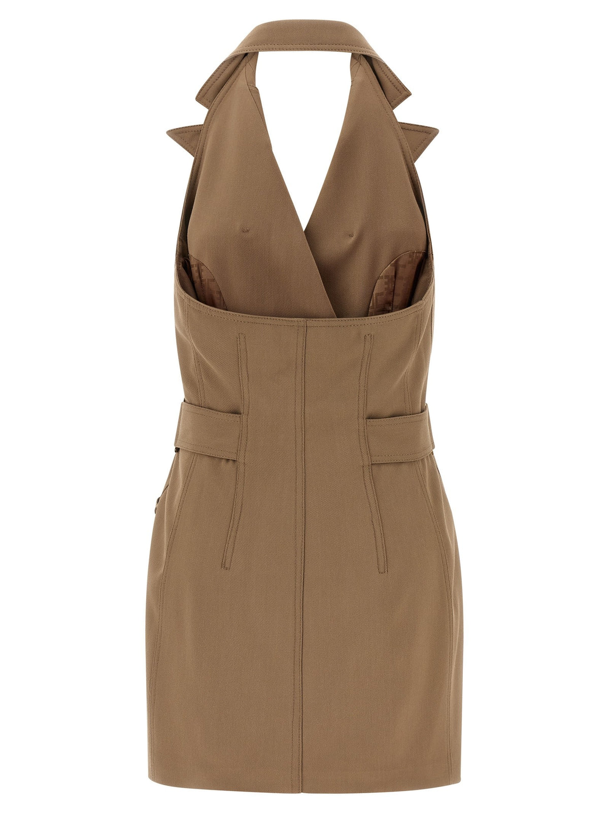 Elisabetta Franchi Vest Dress Beige