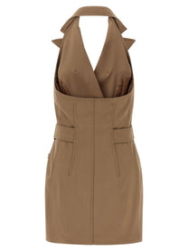 Elisabetta Franchi Vest Dress Beige