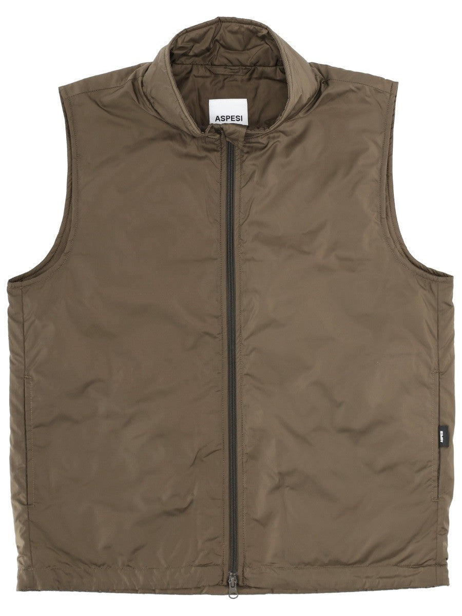 Aspesi Men's Vest Vernes Green Aspesi
