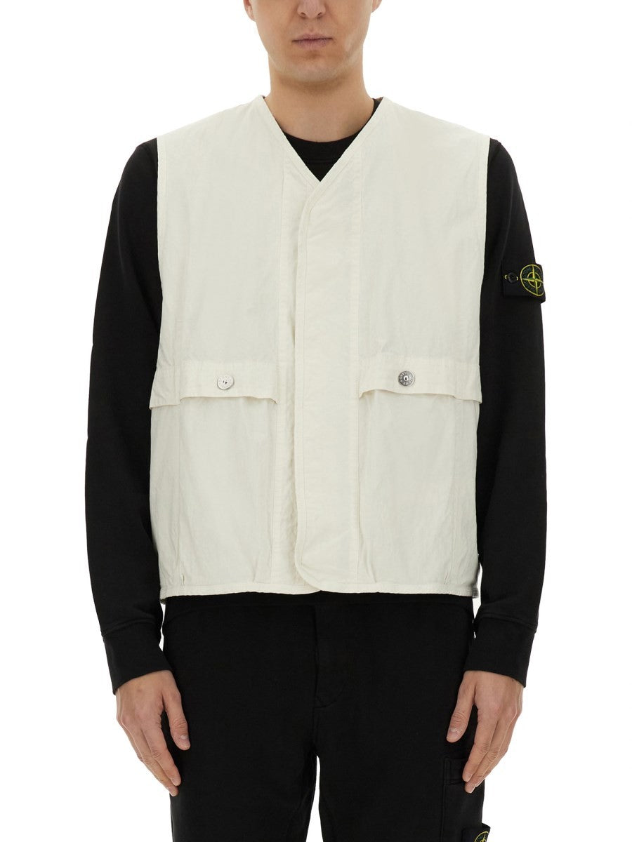 Stone Island Men's Vests White
