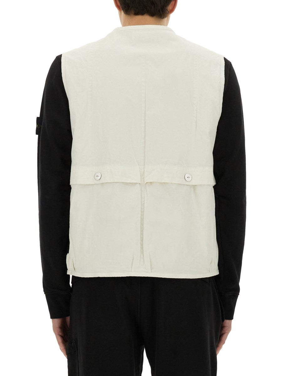 Stone Island Men's Vests White, view 3