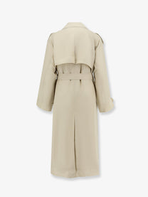 The Frankie Shop Women's Veyron Double Breasted Trench Beige, view 2