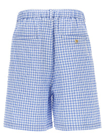 Marni Vichy Bermuda Shorts Blue
