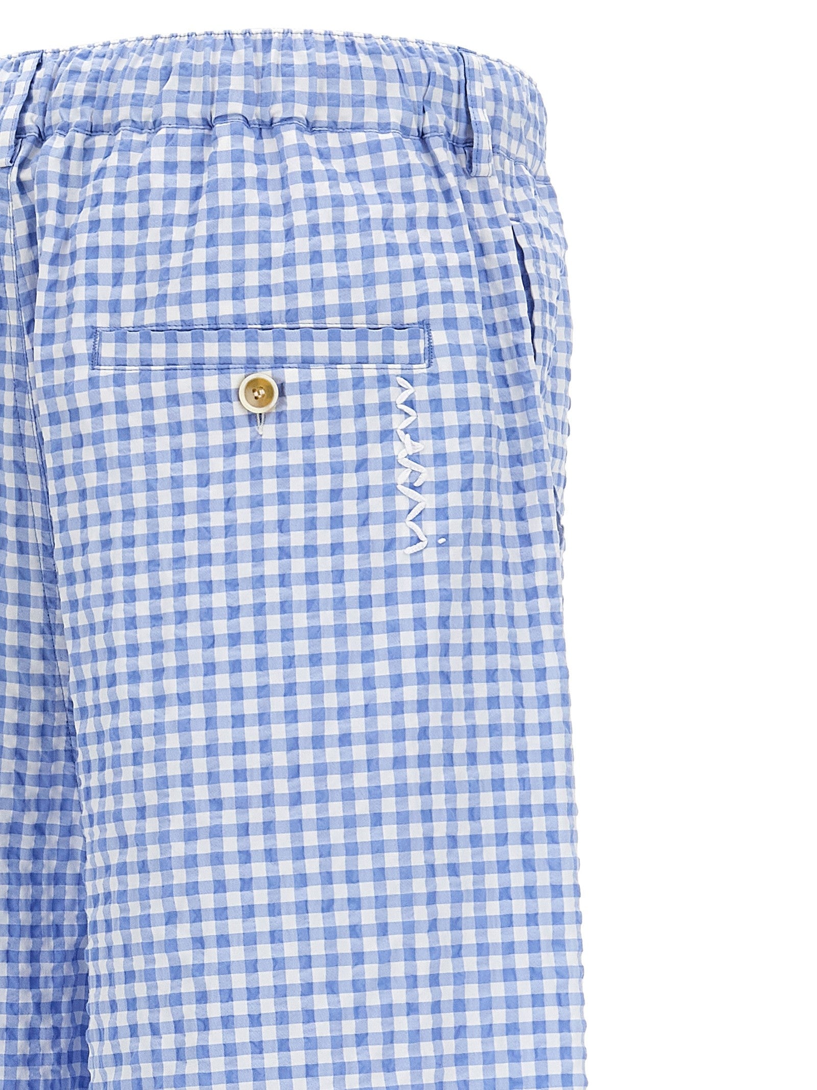 Marni Vichy Bermuda Shorts Blue