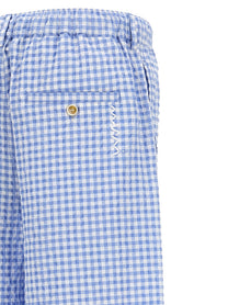 Marni Vichy Bermuda Shorts Blue