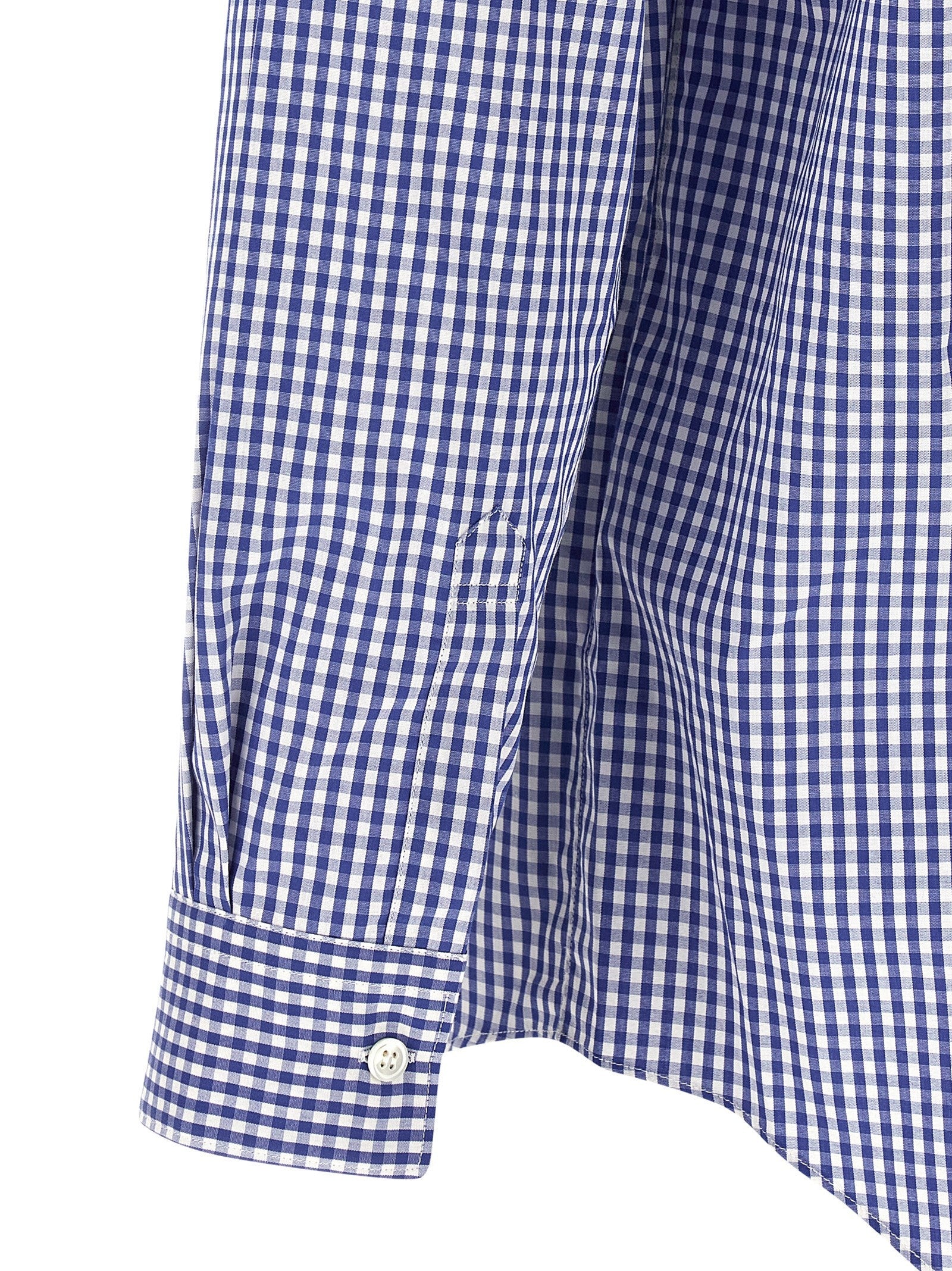 Comme Des Garcons Shirt Vichy Shirt Blue