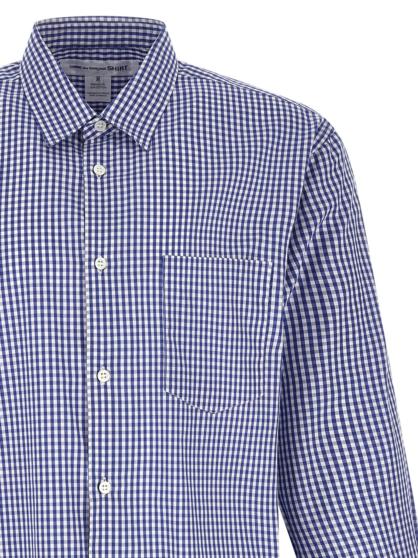 Comme Des Garcons Shirt Vichy Shirt Blue